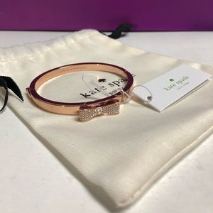 Kate Spade Ready Set Bow Bangle Bracelet Rose Gold